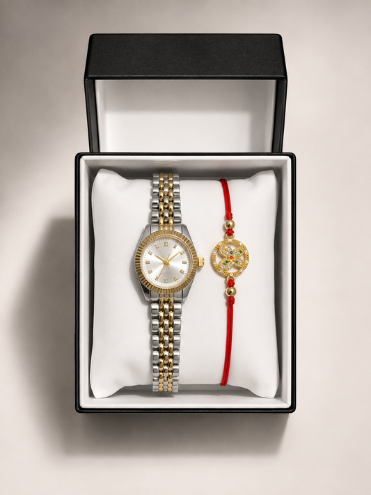 GMS Watches Elegant Charm Kadın Saat & Bileklik Seti