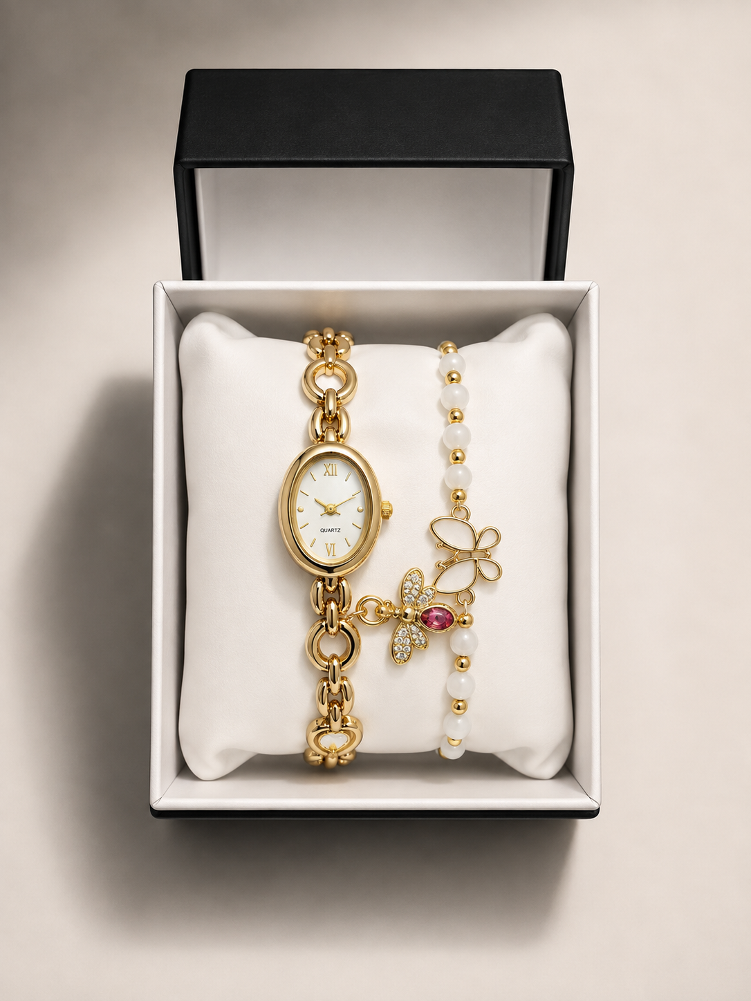 GMS Watches Butterfly Grace Kadın Saat & Bileklik Seti